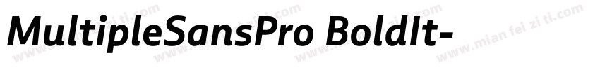 MultipleSansPro BoldIt字体转换
